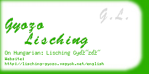 gyozo lisching business card
